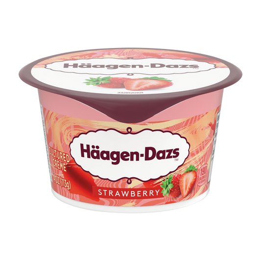Haagan Dazs Strawberry Yogurt, Front of Pack