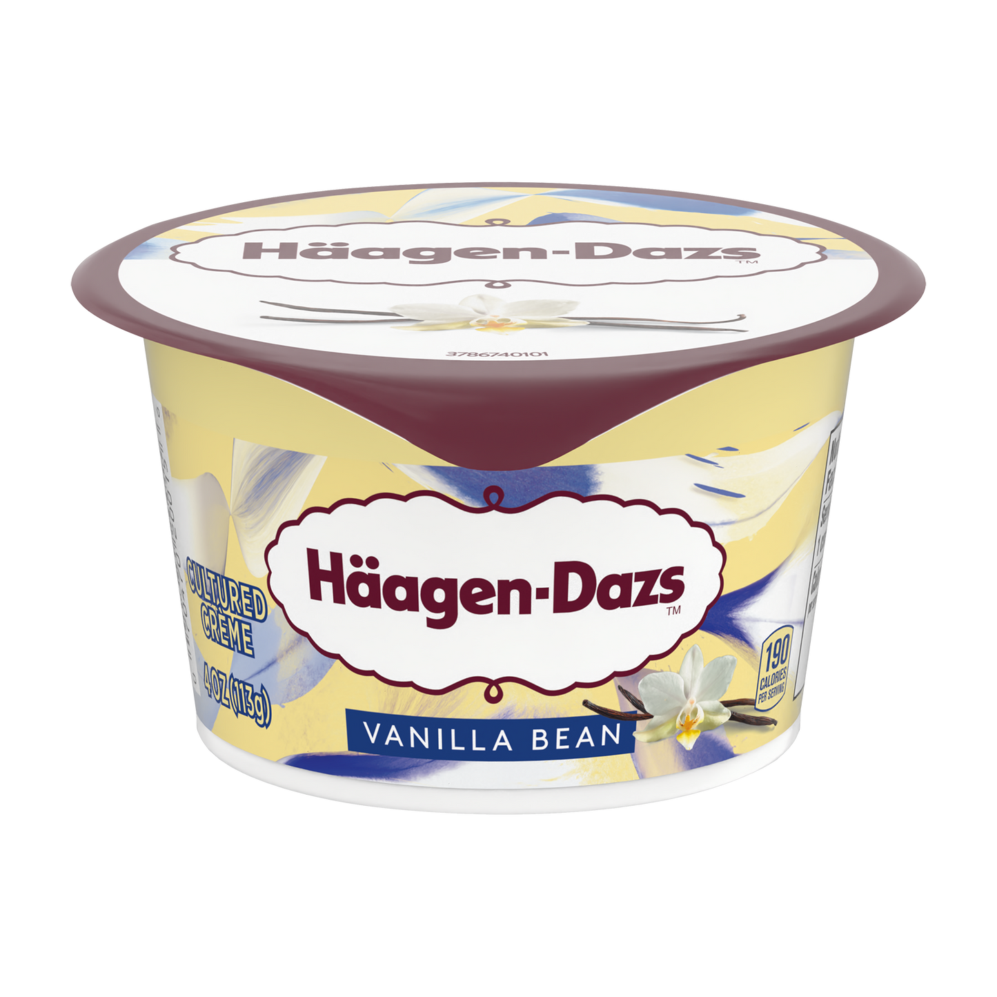 Haagan Dazs Vanilla Bean Yogurt, Front of Pack